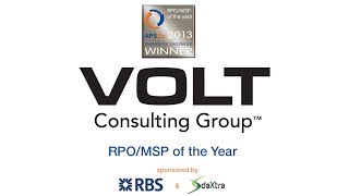 APSCo Awards for Excellence Winners 2013 -- Volt Consulting Group
