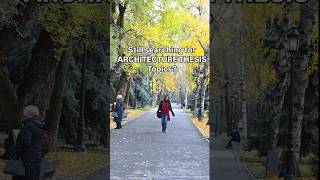 Architecture Thesis Topics | Part 1 #architecture #architectureeducation