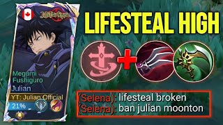JULIAN LIFESTEAL HIGH BUILD FOR SOLO RANKED!🔥 - JULIAN NEW BEST BUILD EMBLEM 2025