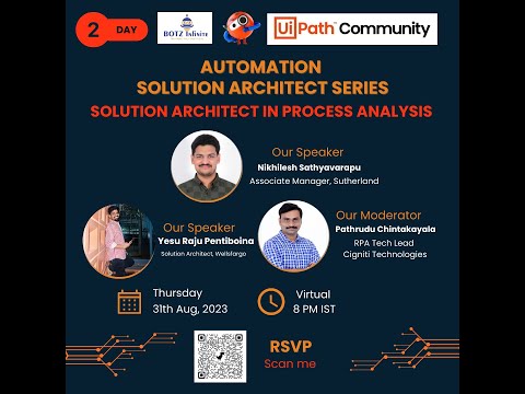 Solution Architect in Process Analysis | Day 2| Solution Architect Series | UiPath Hyderabad