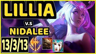 NIGHTBLUE3 (LILLIA) vs NIDALEE - 13/3/13 KDA JUNGLE GAMEPLAY - NA Ranked GRANDMASTER
