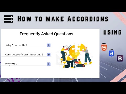 Accordions Using Html, CSS, Bootstrap 4 | THE WEBFIX