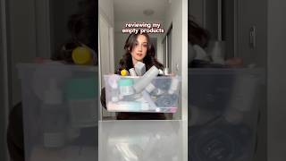 reviewing my empty beauty products