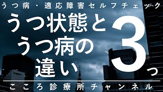 【うつ病】うつ状態とうつ病の違い3つ【精神科医が9分で説明】うつ｜適応障害｜双極性障害