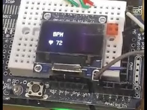 [Arduino Maker]  펄스센서와 SSD1306를 이용한 심박수(BPM) 측정기(아두이노 프로젝트/arduino project/Pulse sensor, SSD1306)