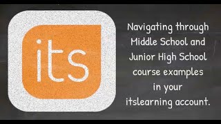 itslearning: Middle and Junior School Course Examples