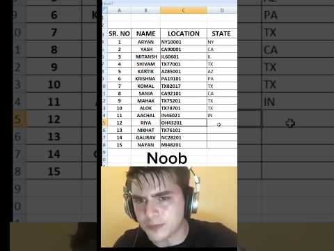 Noob vs JMS Students #exceltricks #computertips #ytshorts