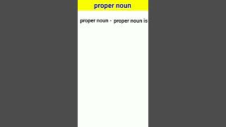 What is proper noun example# proper #short #youtube#viral