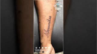 mounika name tattoo