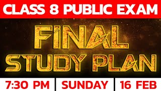 Class 8 Public Exam | Final Study Plan | Exam Winner