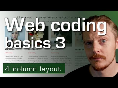 Web coding basics 3 - Four column layout
