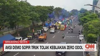 Ratusan Sopir Truk Jatim Gelar Aksi Mogok di Surabaya