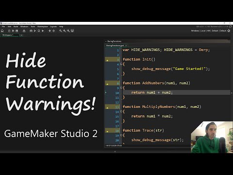 Hide Unused Function Warnings [GameMaker Studio 2 Beta 2.3]