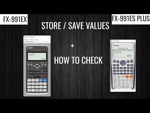How to store/save values in a scientific calculator ( fx991EX, fx991ES plus)