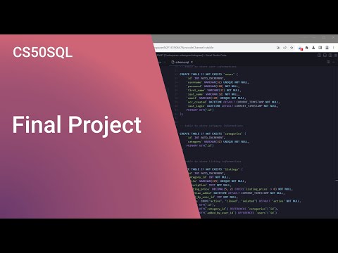 CS50sql - Final Project Demo