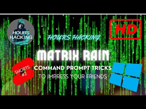 Matrix Rain | Command Prompt Tricks To Impress Your Friends | Windows | Shorts #2 | Hours Hacking