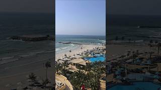 Fairmount resort view from Bahi Ajman resort 😍#ajman  #sunrisearabianbeachresort #uae