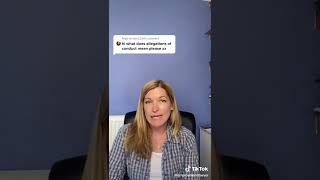 What is an allegation of conduct?