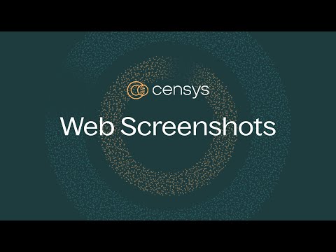 Web Screenshots on the Censys Platform