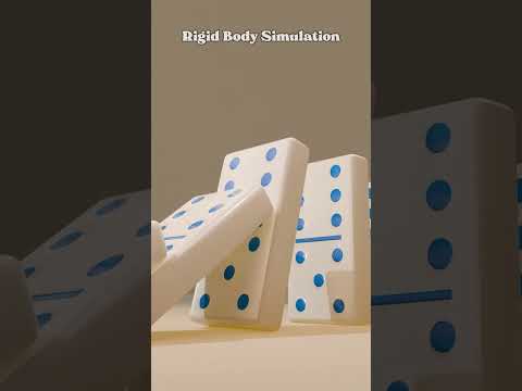 "Satisfying Domino Effect! 🤯 | #Blender #Shorts"