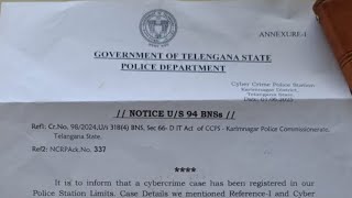 Bank Account Freeze,Telangana cyber cell notice 94 BNSS,Binance p2p Usdt sell fraud money received