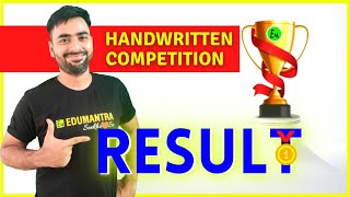 HANDWRITTEN COMPITITION 2021 WINNER ANNOUNCEMENT | EDUMANTRA 💚