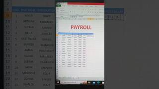 gross salary kaise nikale #excelwork  #payrollmanagement  #knowledge #viral #knowledgeispower #excel