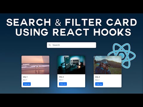 Search Filter React js Tutorial - using Hooks | React js Search Bar | React Tutorials for Beginners