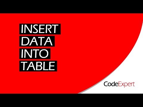 INSERT data INTO TABLE (SQL)