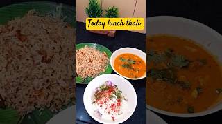 today lunch thali@@🍱🍱#minivlog #ytfeedshorts #daliyvlog #vlogwithmanaswini
