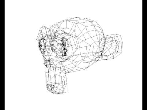 Rotating Monkey Head - Rendered With own 3D Engine