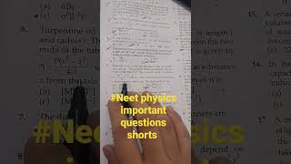 neet physics important questions shorts videos