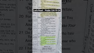 Let's Read... Psalm 139:19-24 #shorts #letsread #biblepassage #nasb