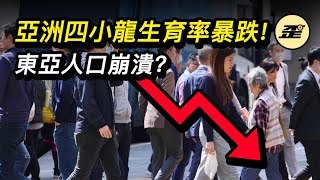 亞洲四小龍生育率全球包尾！人口崩潰！60年後南韓人口將減半？台灣生育率墊底？中國人口歷史性負增長！全球少子化浪潮下為何東亞生育率最低？｜小歪視野