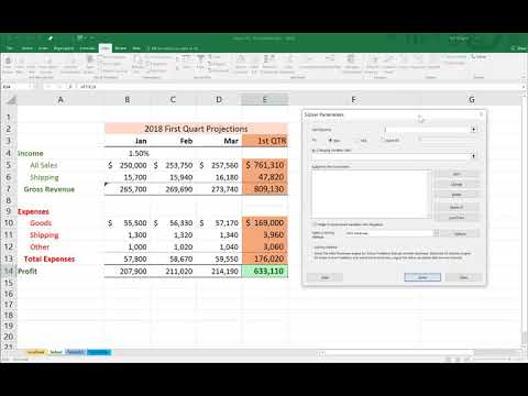 Lesson 13   Topic 2   Using Solver