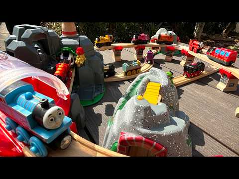 Brio & Thomas the Wooden Train☆Big explosion! Play on the gold mine course!