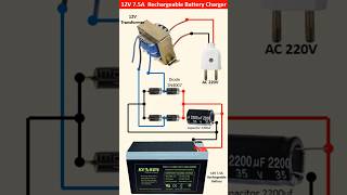 12V 7.5A Rechargeable Battery charger Circuit || 12 volt battery charger diagram #batterycharger