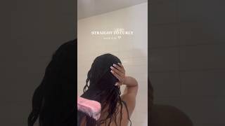 straight to curly wash n go 🤍🫧  #hairroutine #washngo