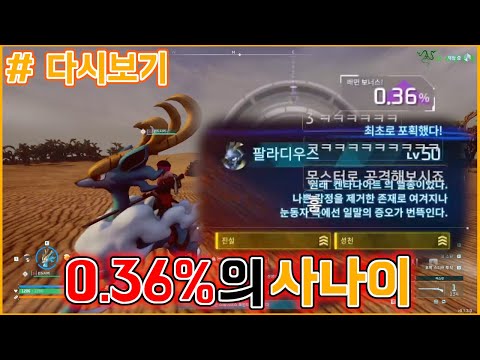 [다시보기: Palworld] 3일차만에 0.36% 확률을 뚫고 전설팰 오너가 된 스타군