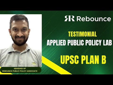 Abhishek's journey through Applied Public Policy Lab | UPSC PlanB