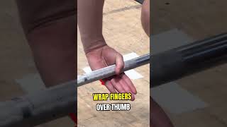How to hook Grip in under 15s ✅ #hookgrip #crossfit #crossfittips
