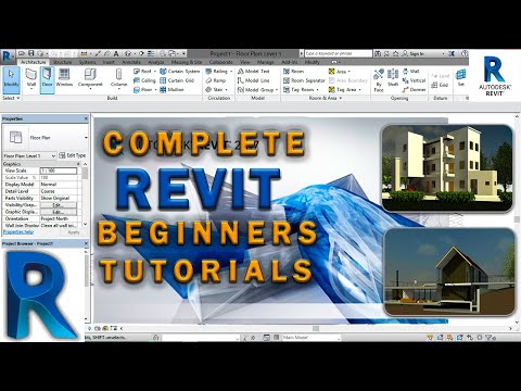 Autodesk Revit - Complete Beginners Tutorial - Learn to use Revit Architecture in 60 minutes