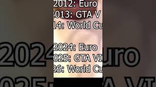 2012 EURO 2013 GTA V 2014 WORLD CUP-2024 EURO 2025 GTA VI 2026 WORLD CUP #viral #football #gtav
