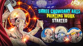 SHREE CHOWDHARY’S ARTS 🤩 2025 GANESH PAINTING WORKED STARTED 🎨🤯 ||GANESHBASHAPAKA|| #vlog #ganesh09