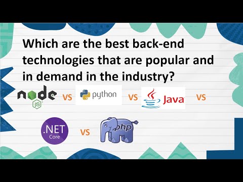 Which are the best back end technologies that are popular and in demand in the industry?