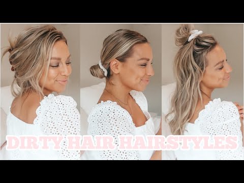 5 HAIRSTYLES FOR DIRTY HAIR | Heatless + Product Free!