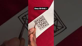 Easy 3D Grid in mehndi✨#henna #mehndi #youtubeshorts #3d #reels #shorts #griddesign