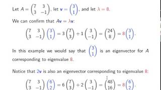 Eigenvalues and Eigenvectors