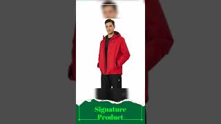 4F Men's Red Ski Jacket H4Z22 KUMN001 62S, Waterproof NeoDry 5000, Insulated with Snow Skirt