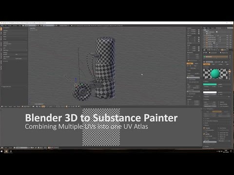 3. Blender 3D to Substance Painter   Combining UVs into one UV Atlas
